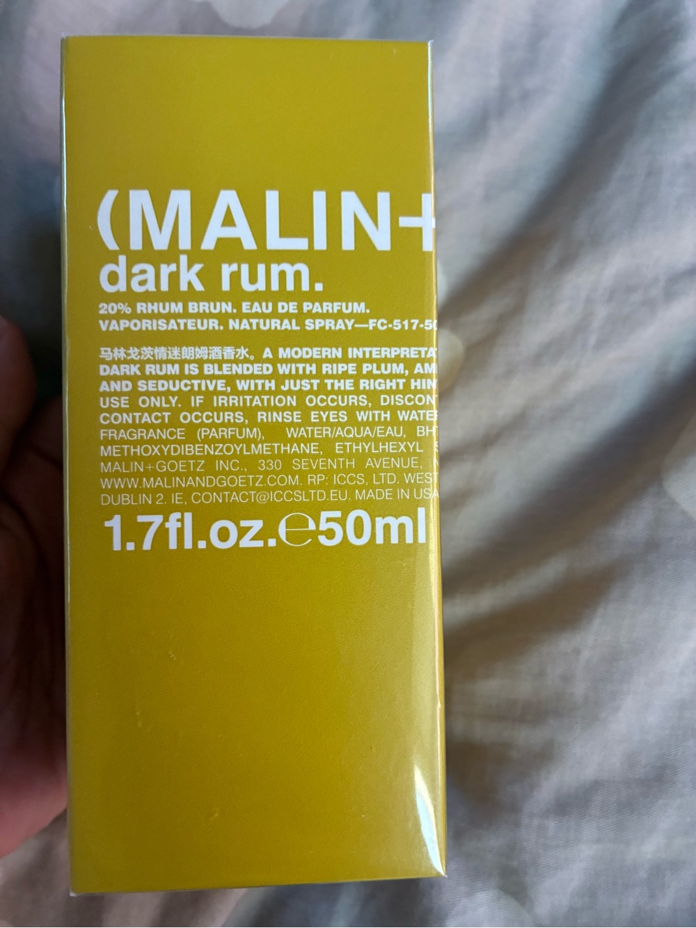 Dark Rum SEALED Malin+Goetz Perfume EDP 50ml